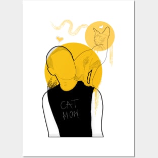 Cat mom Posters and Art